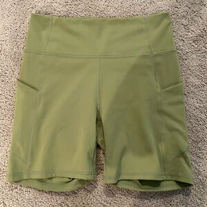 Fabletics Green Biker Shorts